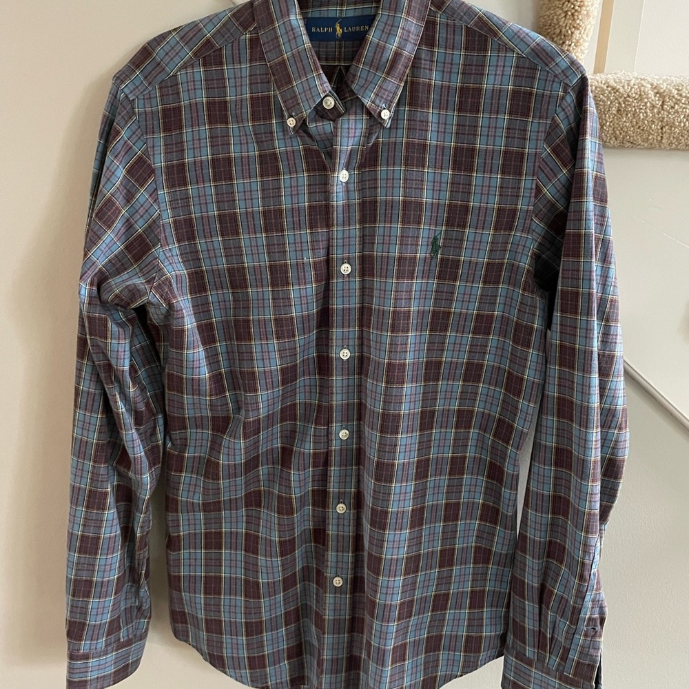 Men’s Polo Ralph Lauren Oxford Cloth Button Down - Tartan Plaid - Size Small